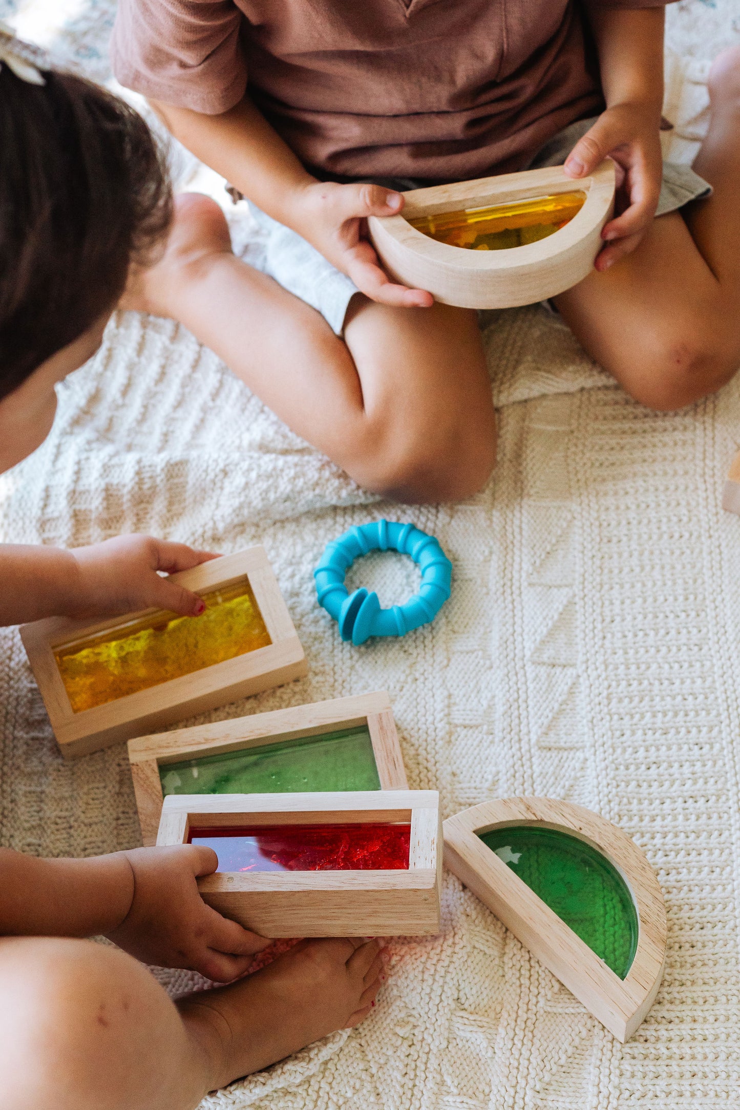 Rainbow Sensory Water Blocks