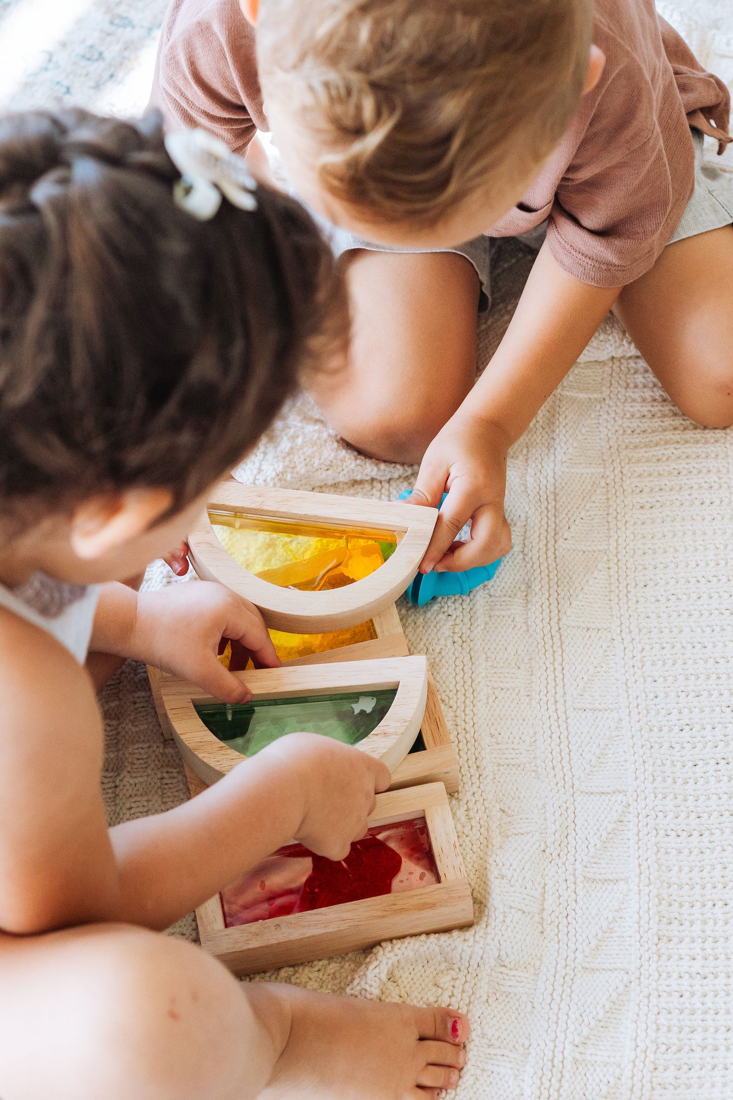 Rainbow Sensory Water Blocks